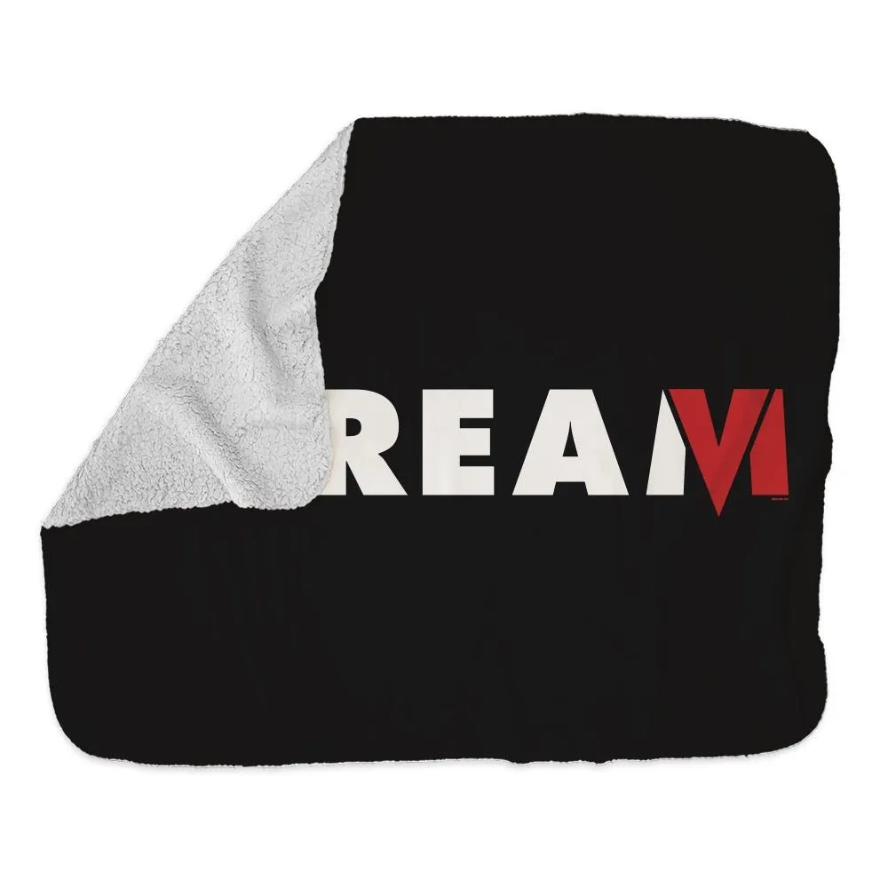 Scream VI Logo Grey Sherpa Blanket