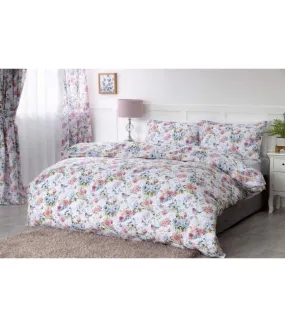 Secret garden floral duvet cover set white/pink/blue Belledorm