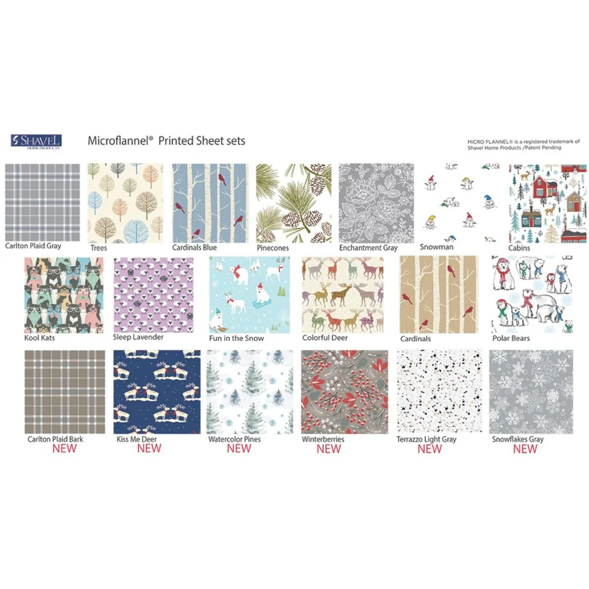 Shavel Micro Flannel Print Sheet Set - Cal King