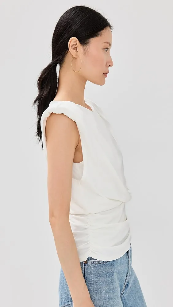 SIMKHAI   Daton Sleeveless Draped Top 