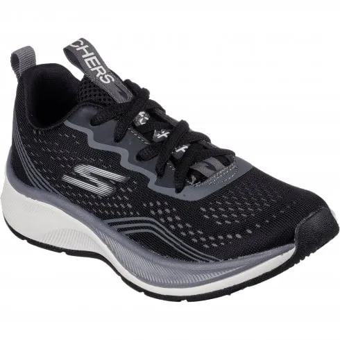 Skechers  Elite Sport Push-Pace | Black | Childrens Lace Up Trainers