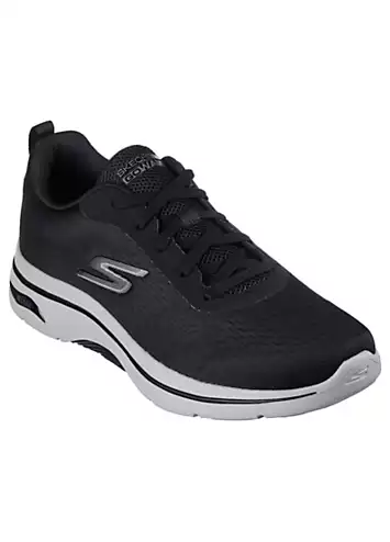 Skechers Mens Black & Charcoal Go Walk Arch Fit 2.0 Trainers | Kaleidoscope