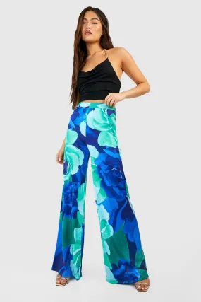 Slinky Floral Wide Leg Pants