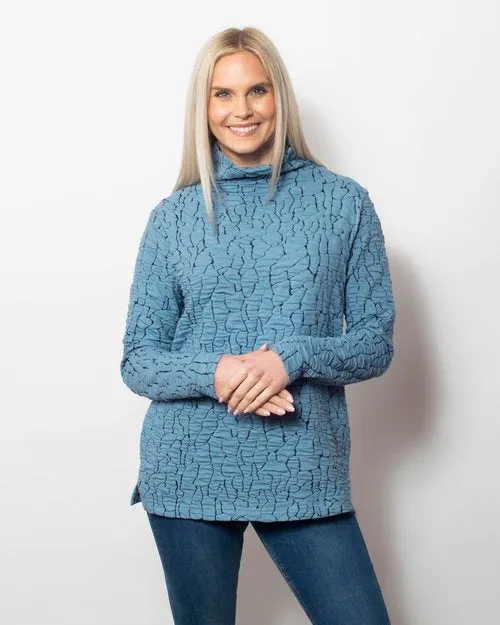 Snoskins  80642 Blister Knit Funnel Neck Sweater