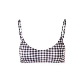 --Sol checkered bikini top-