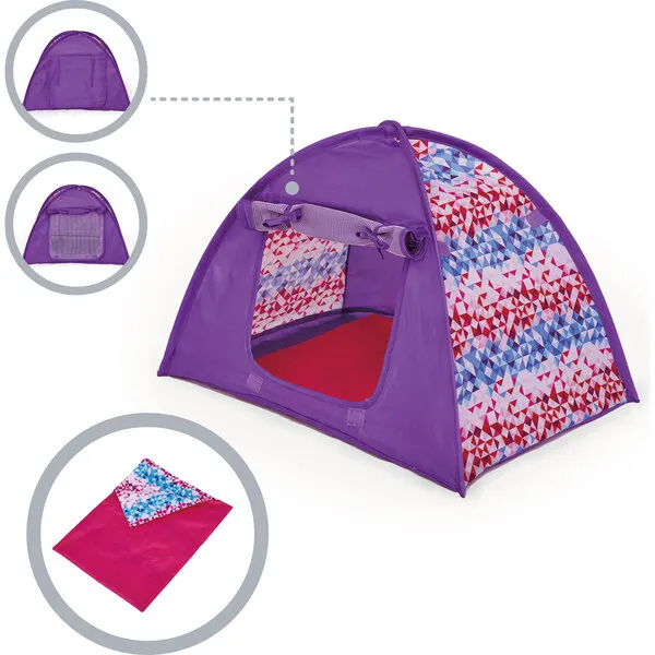 Sophia's by Teamson Kids Sophia's by Teamson Kids - 18'' Doll - Smaller Tent & Sleeping Bag, Purple