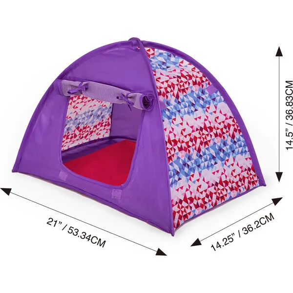 Sophia's by Teamson Kids Sophia's by Teamson Kids - 18'' Doll - Smaller Tent & Sleeping Bag, Purple