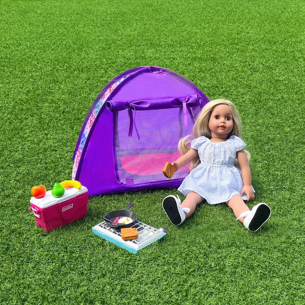 Sophia's by Teamson Kids Sophia's by Teamson Kids - 18'' Doll - Smaller Tent & Sleeping Bag, Purple