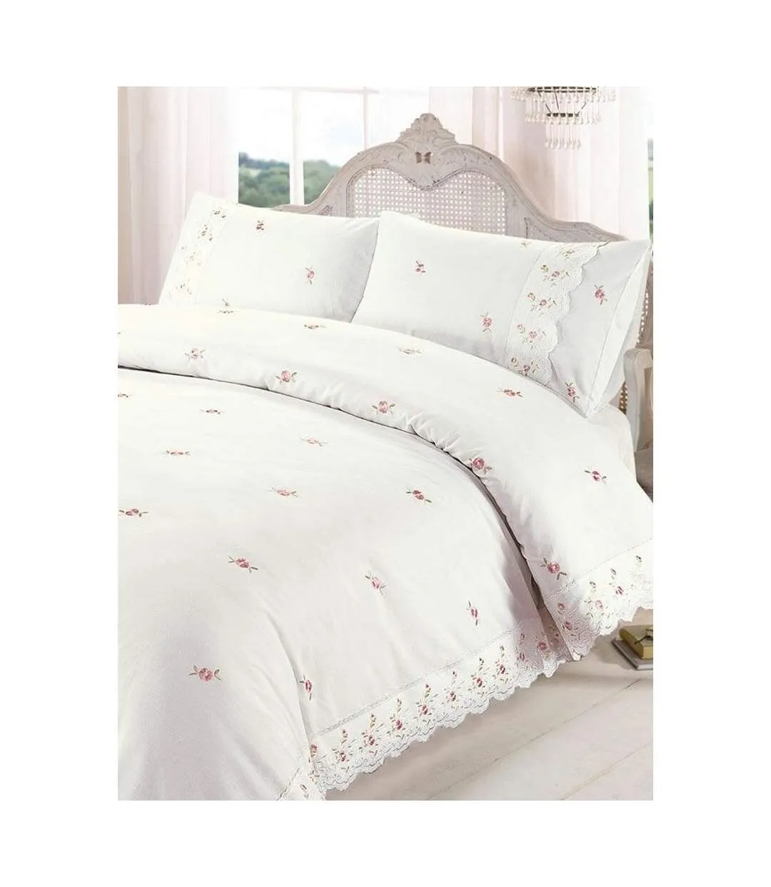 Sophie floral duvet cover set cream/pink Rapport