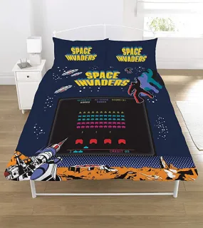 Space Invaders Double Duvet Cover Bedding Set