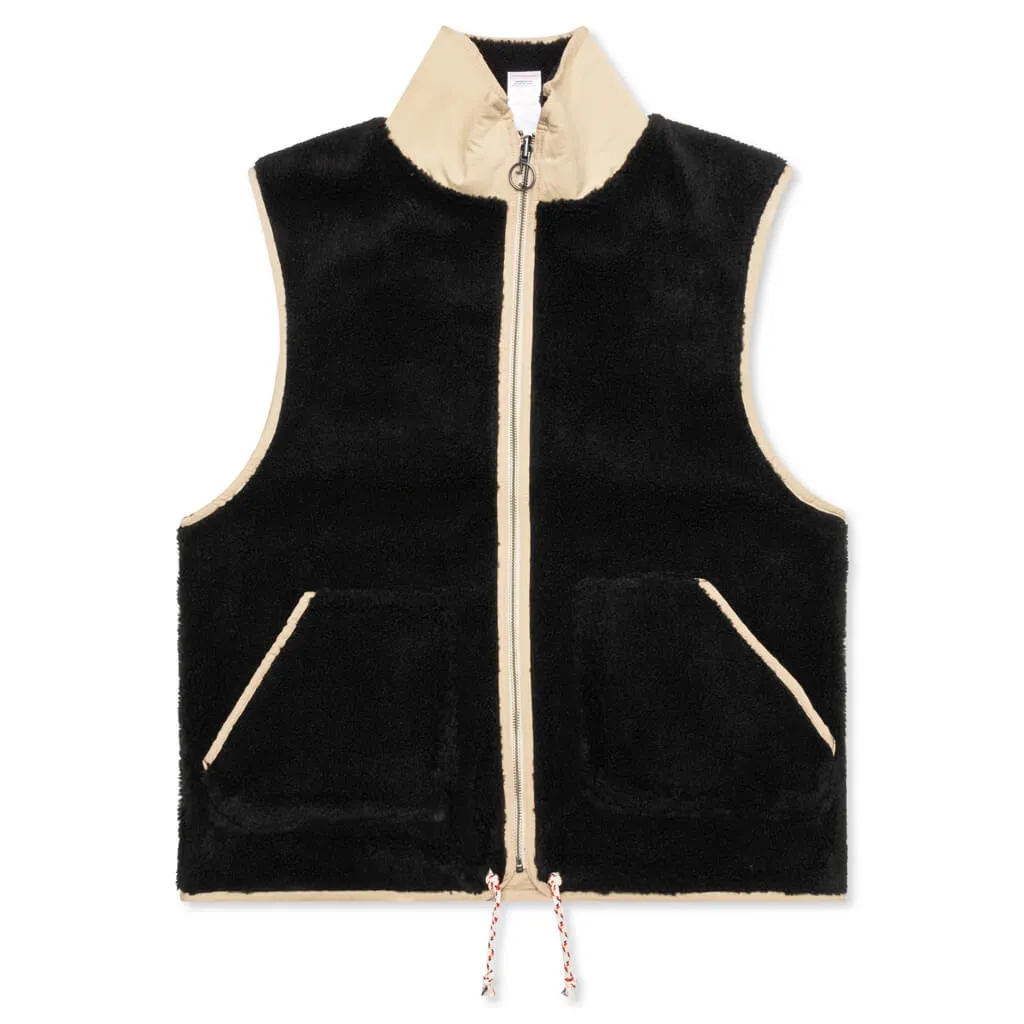 Spiralling Sherpa Vest - Black