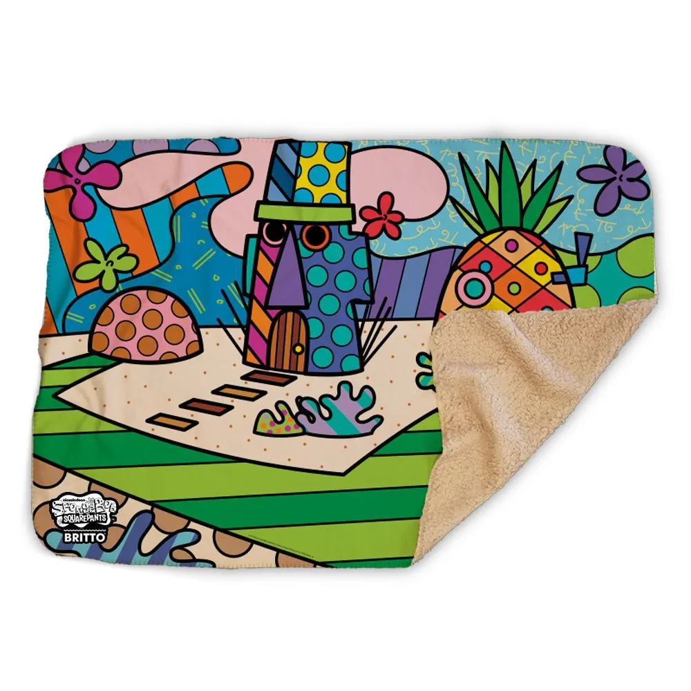 SpongeBob SquarePants Britto Bikini Bottom Sherpa Blanket