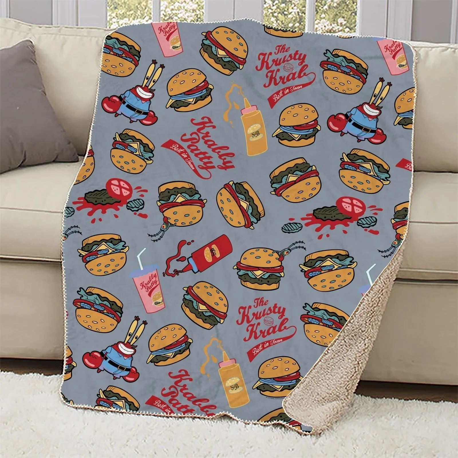 SpongeBob SquarePants Mr. Krabs Sherpa Blanket