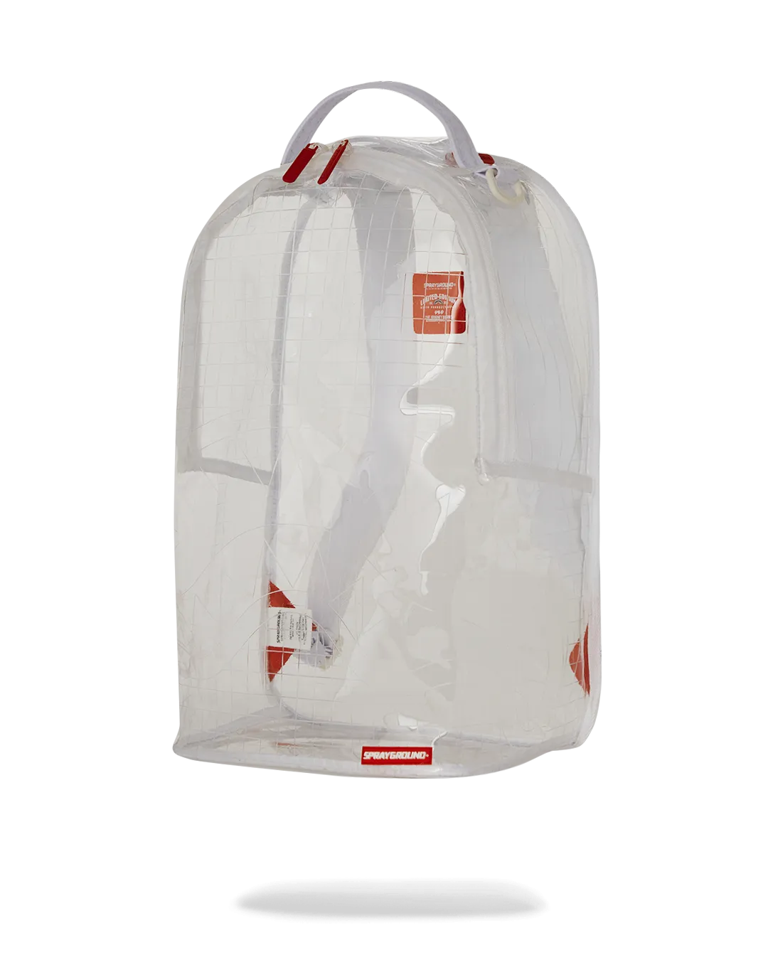 Sprayground DLXSV Backpack (Clear Embossed Sharks In Paris)  