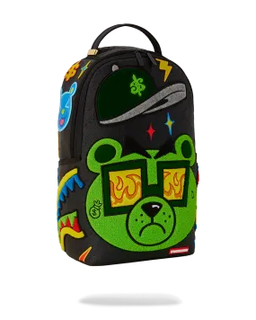 Sprayground DLXSV Backpack (Colorful Money Bear Cheneille)  