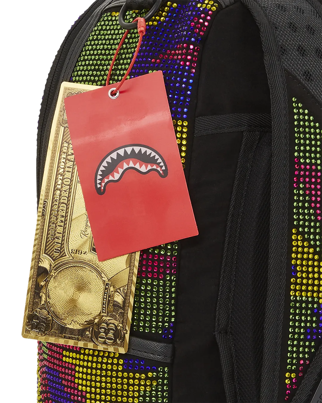 Sprayground Embellished Backpack (Trippy Trinity Camo Crystal)  