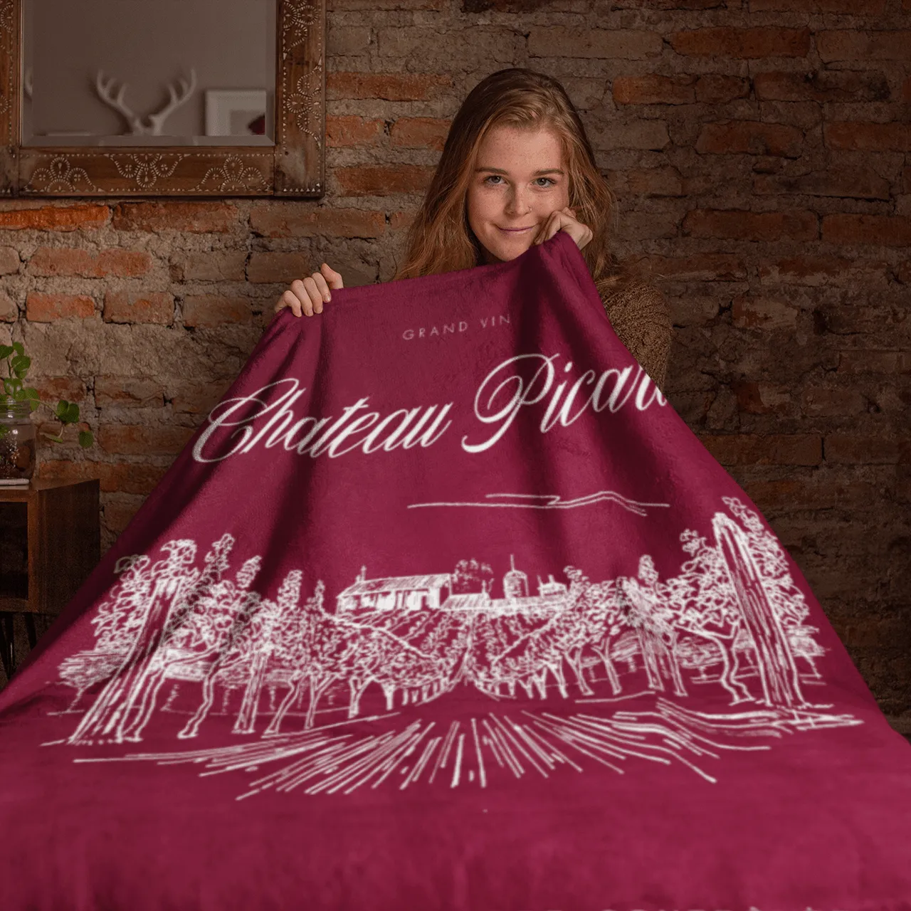 Star Trek: Picard Chateau Picard Vineyard Logo Sherpa Blanket