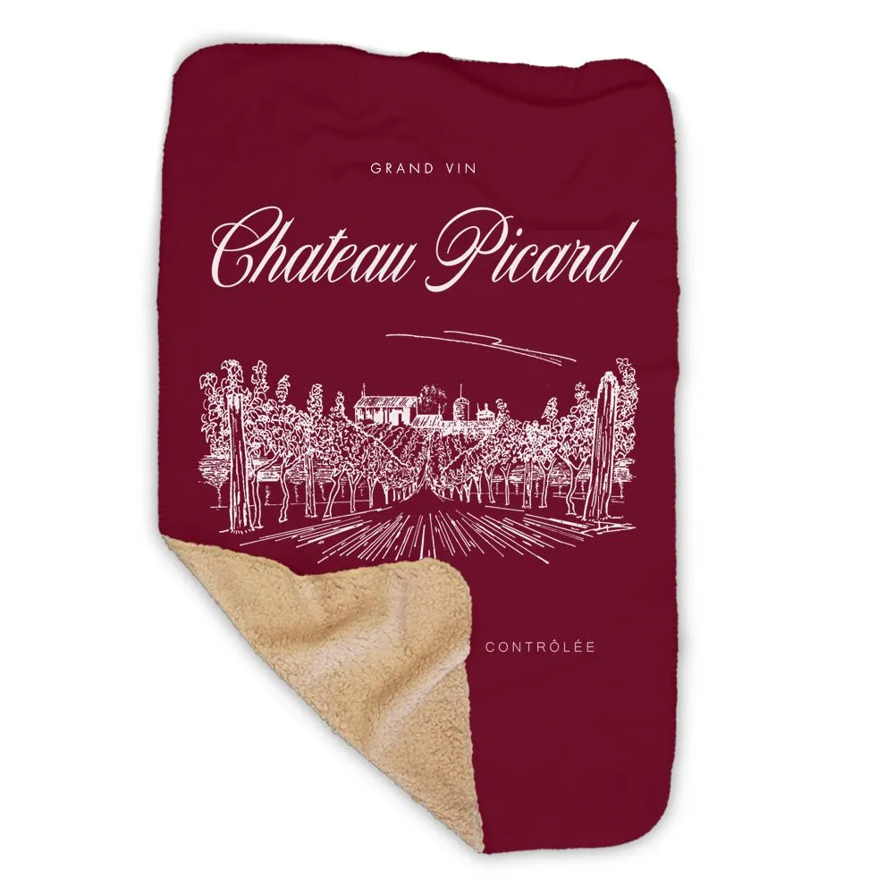 Star Trek: Picard Chateau Picard Vineyard Logo Sherpa Blanket