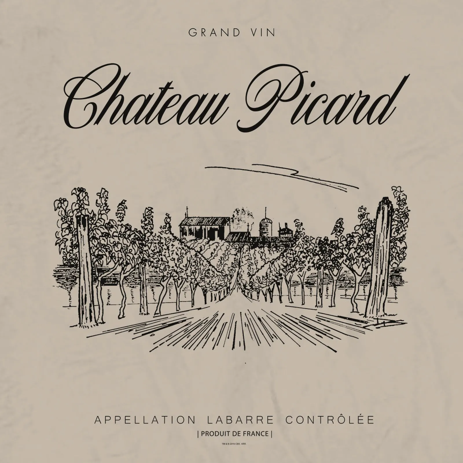 Star Trek: Picard Chateau Picard Vineyard Logo Sherpa Blanket