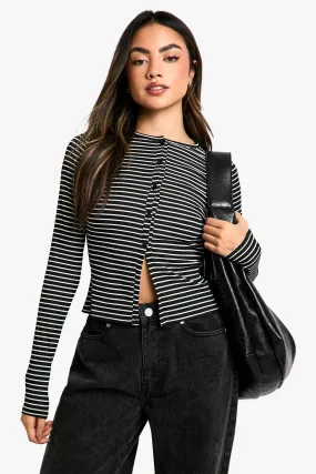 Stripe Button Through Cardigan