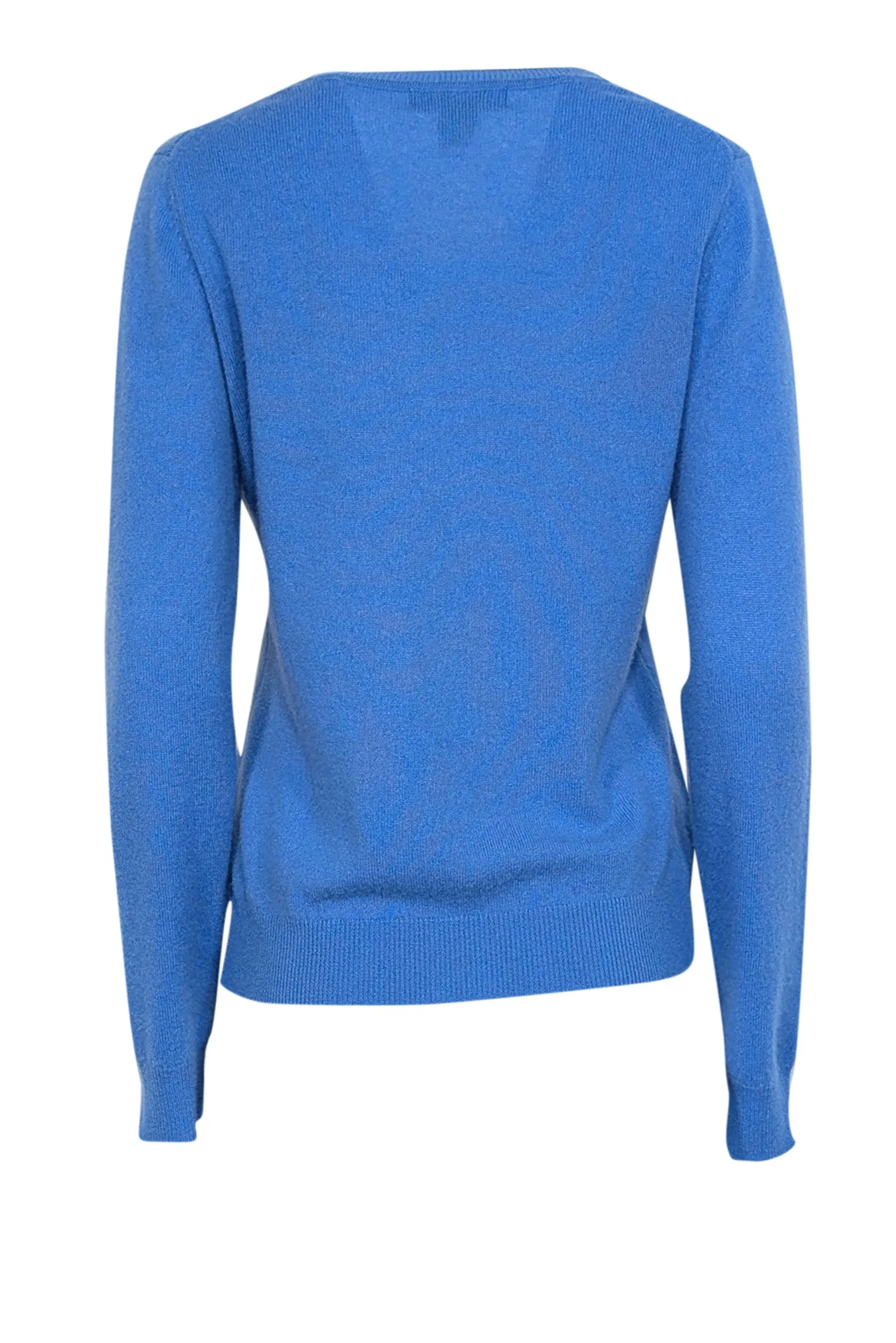 Tahari - Blue Cashmere V-Neck Sweater Sz L