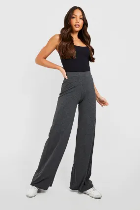 Tall Basic Wide Leg Jersey Knit Pants