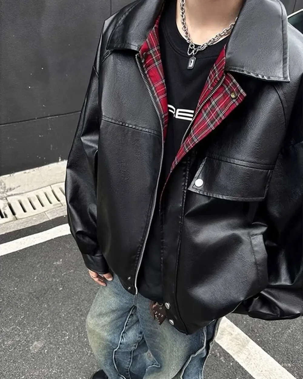 Teen Spirit Grunge Leather Jacket