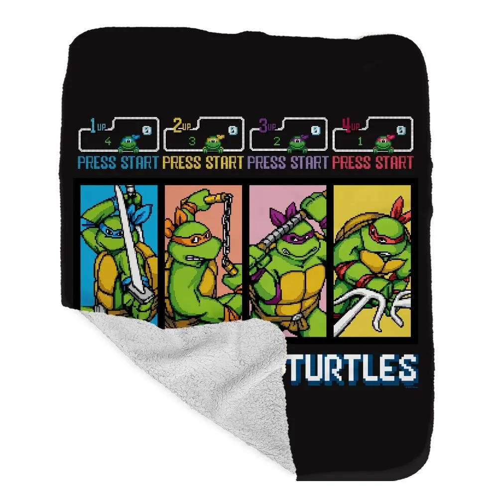 Teenage Mutant Ninja Turtles Select Your Turtles Grey Sherpa Blanket