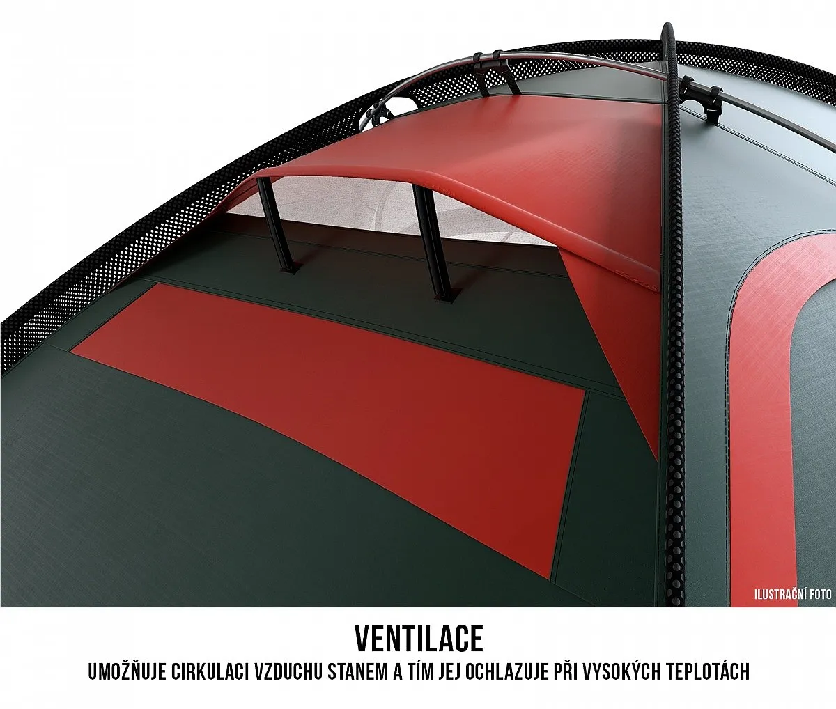 tent Husky Fighter 3-4 - Red