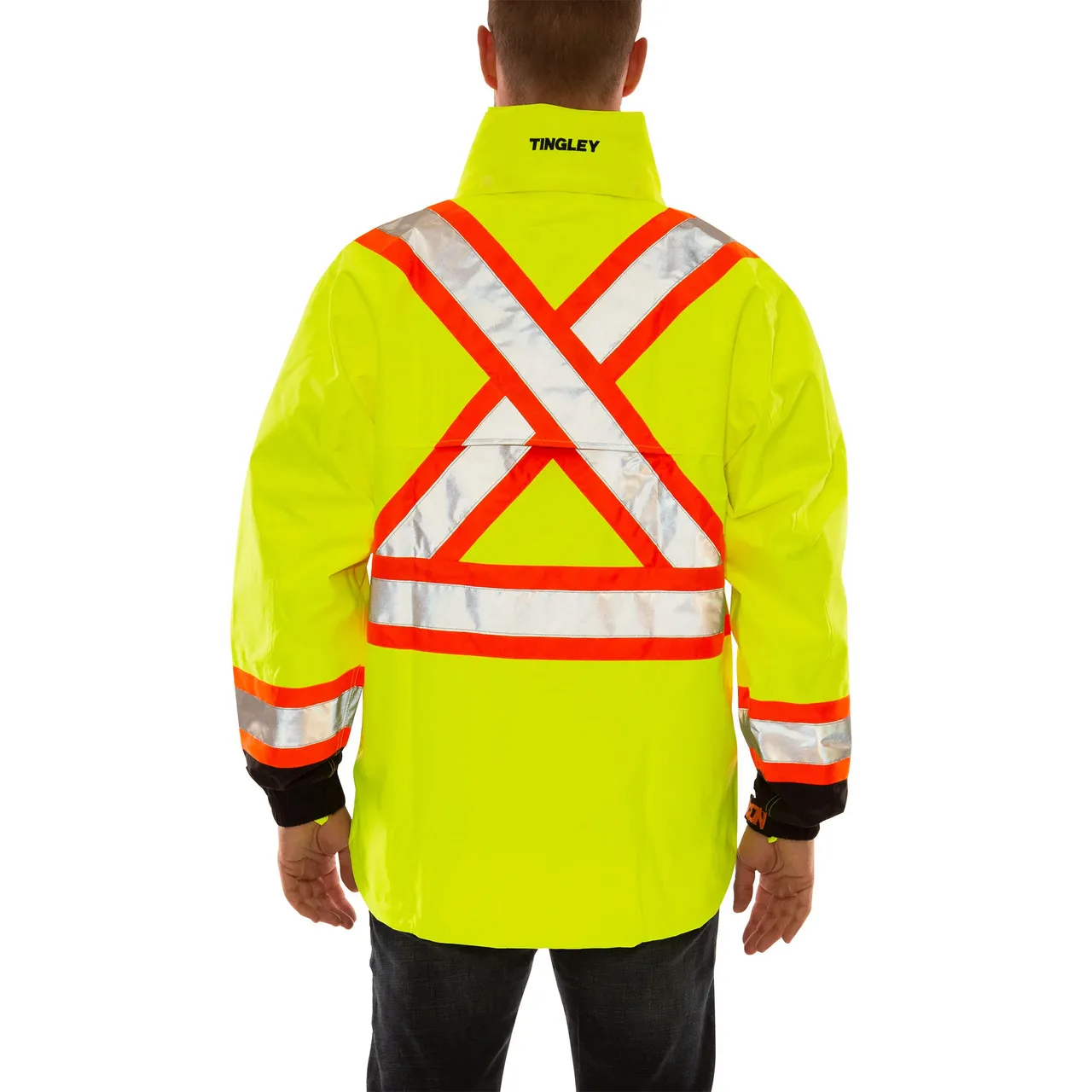 Tingley Class 3 X-Back Two-Tone Reflective Black Bottom Icon Safety Jacket J24122C