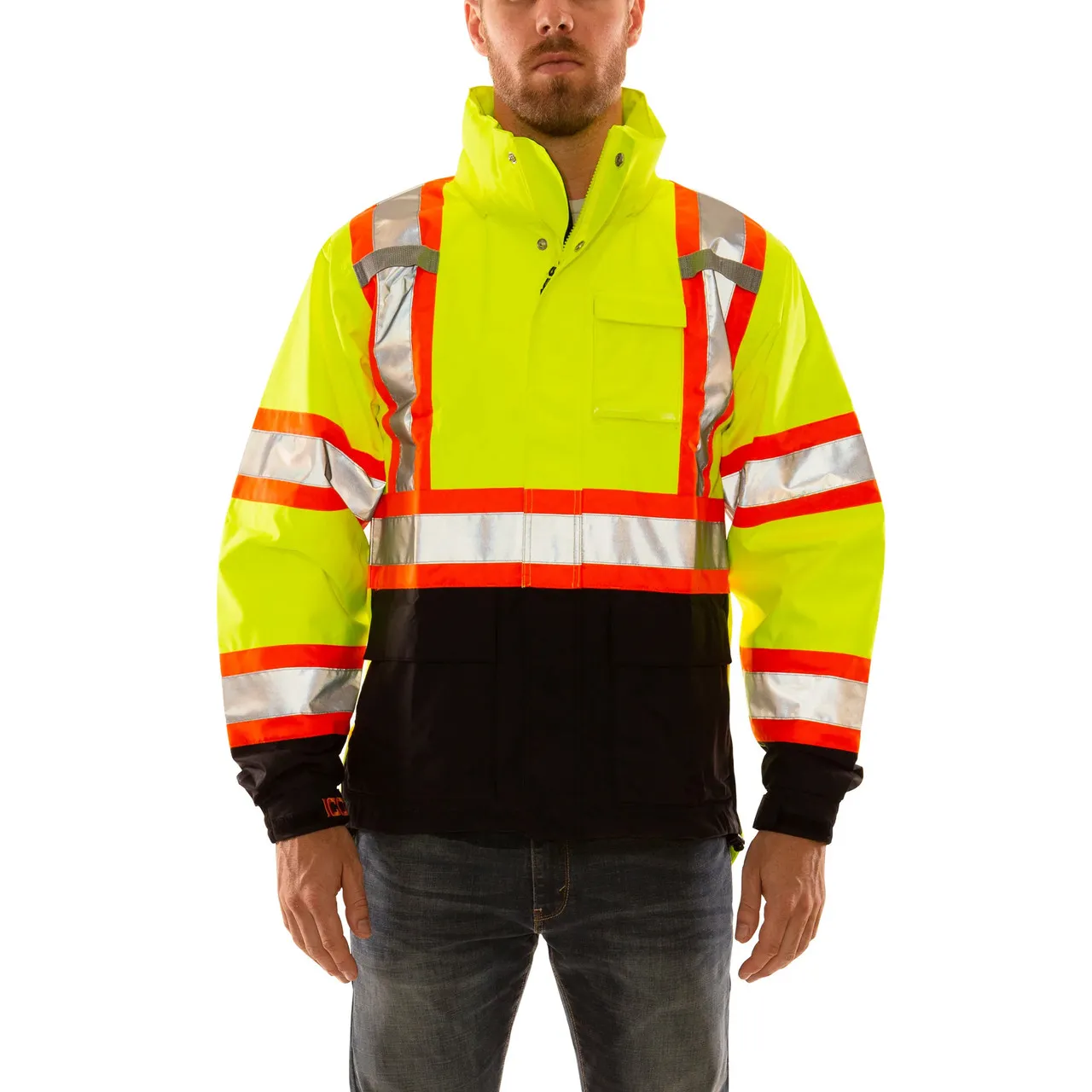 Tingley Class 3 X-Back Two-Tone Reflective Black Bottom Icon Safety Jacket J24122C