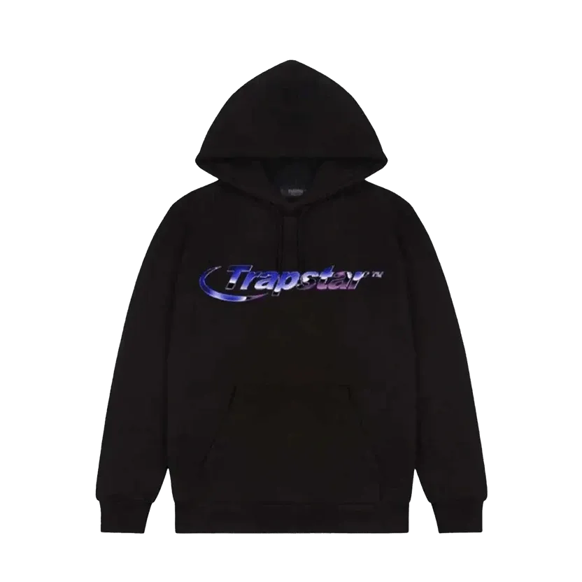 Trapstar Liquid Chrome Hyperdrive Hoodie - Black