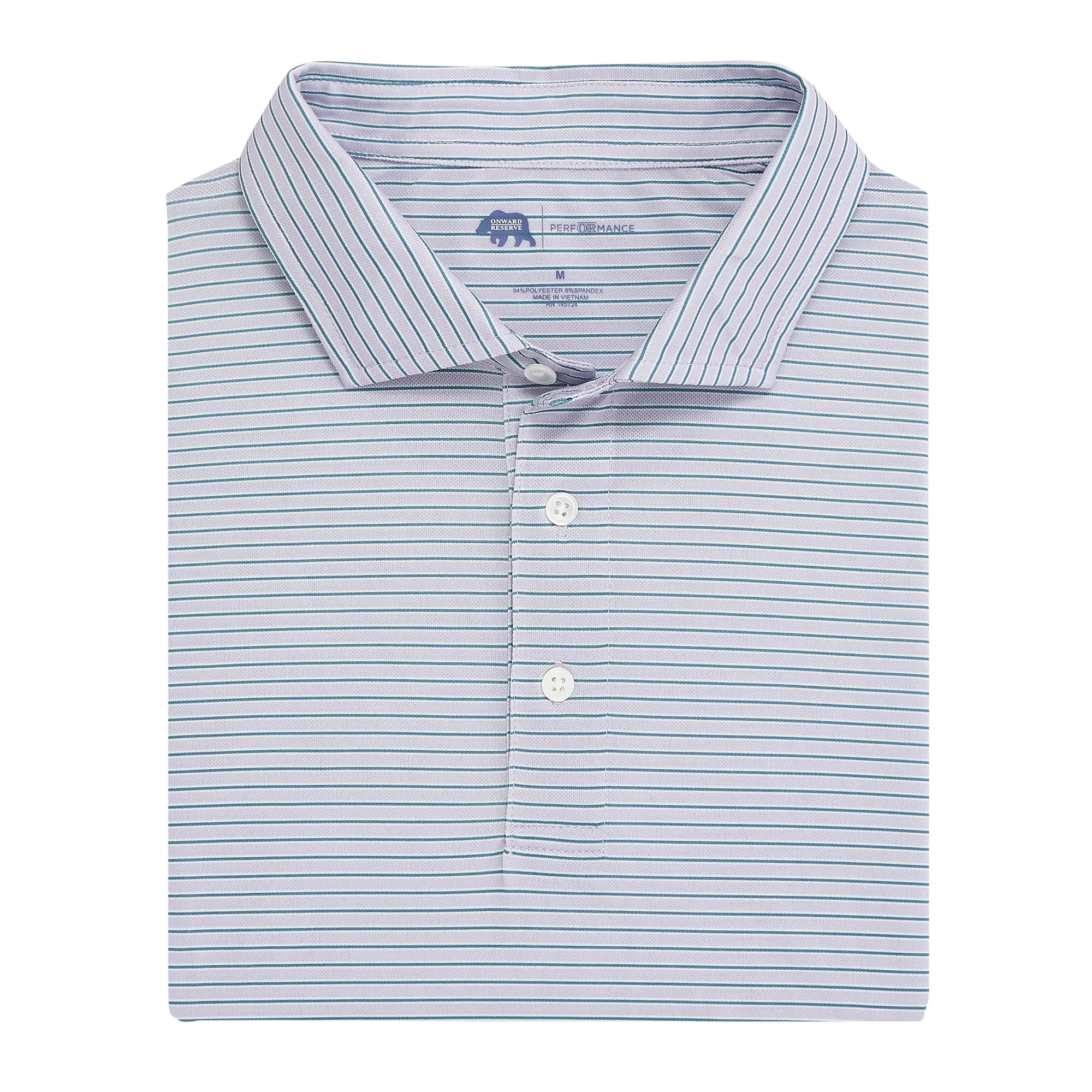 Trophy Stripe Performance Pique Polo