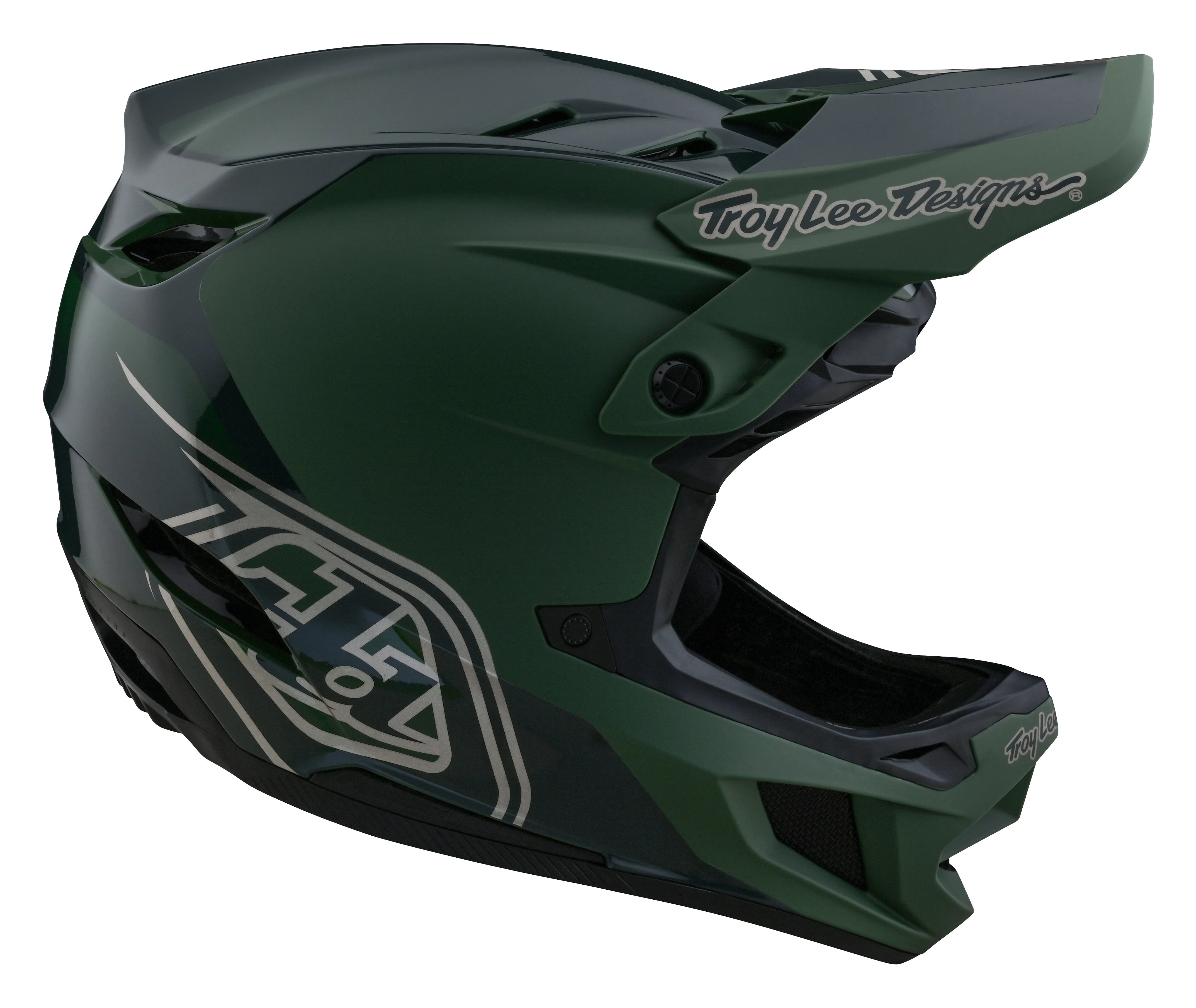 Troy Lee Designs D4 Polyacrylite Full Face Helmet with MIPS - Shadow - Olive