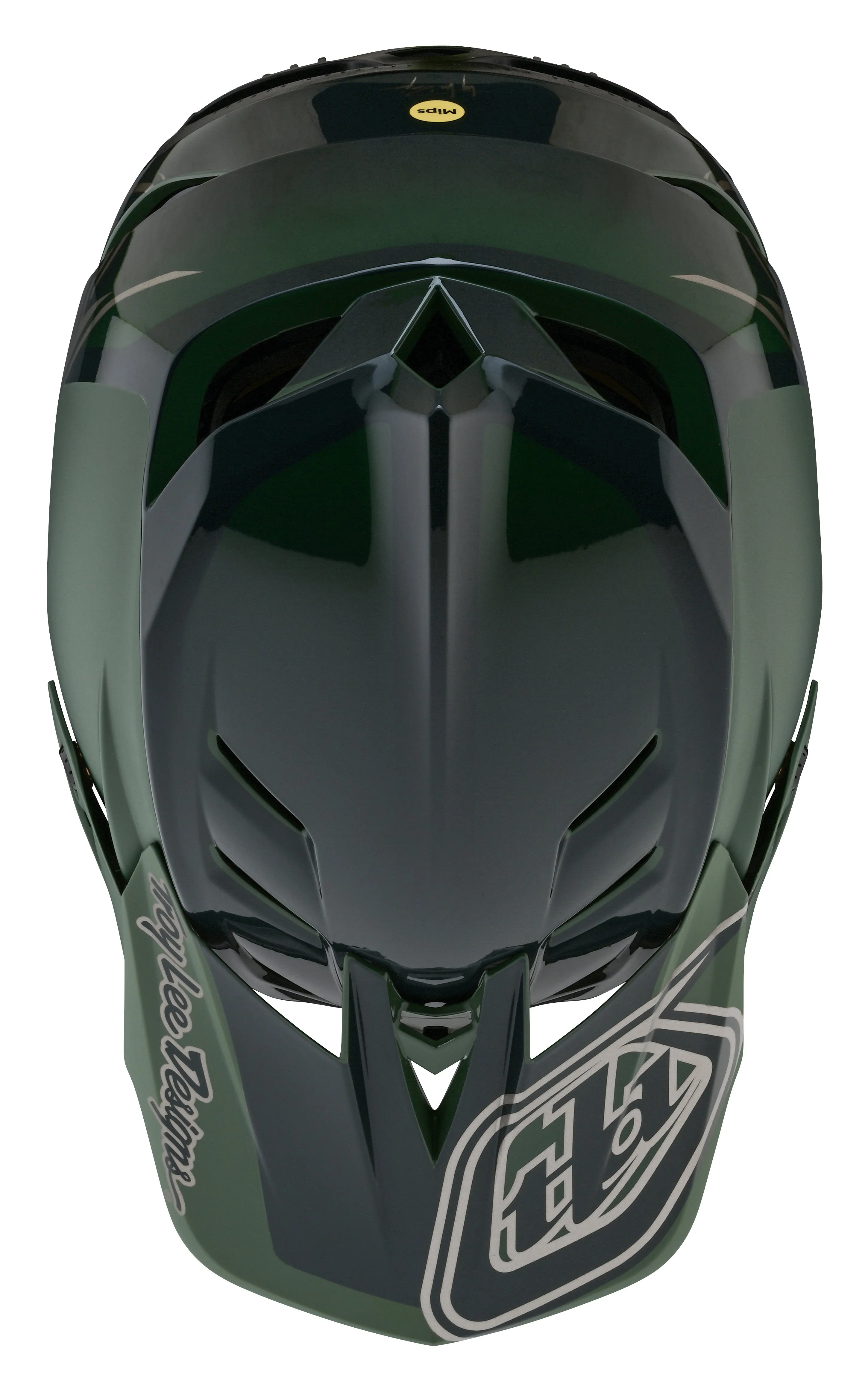 Troy Lee Designs D4 Polyacrylite Full Face Helmet with MIPS - Shadow - Olive