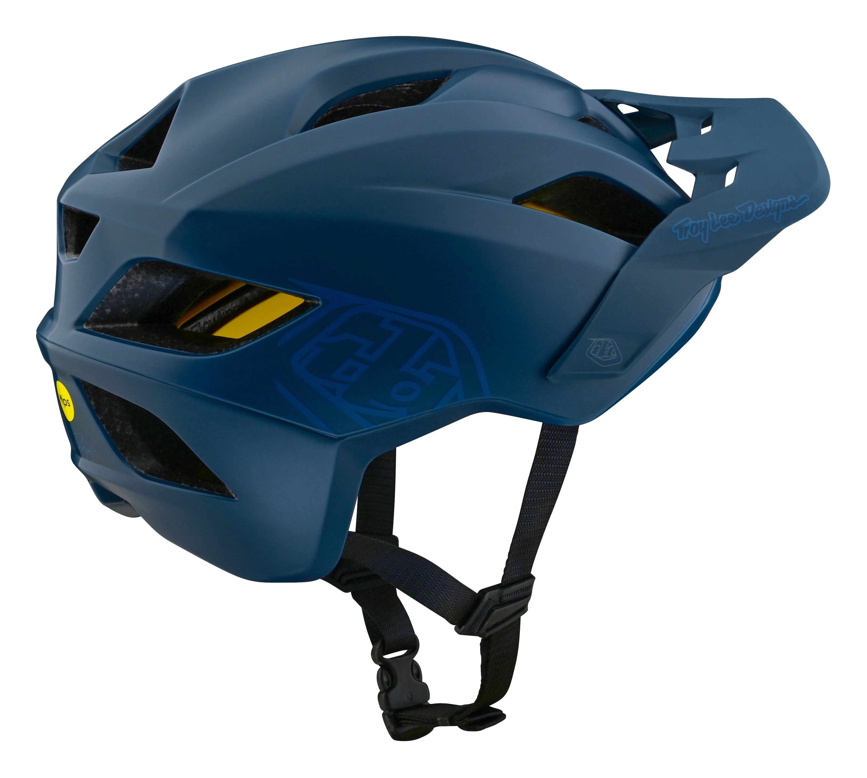 Troy Lee Designs Flowline MTB Helmet with MIPS - Youth - Point - Dark Indigo