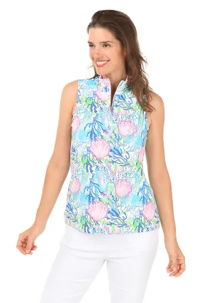 Underwater Jungle UPF50+ Sleeveless Zip Top