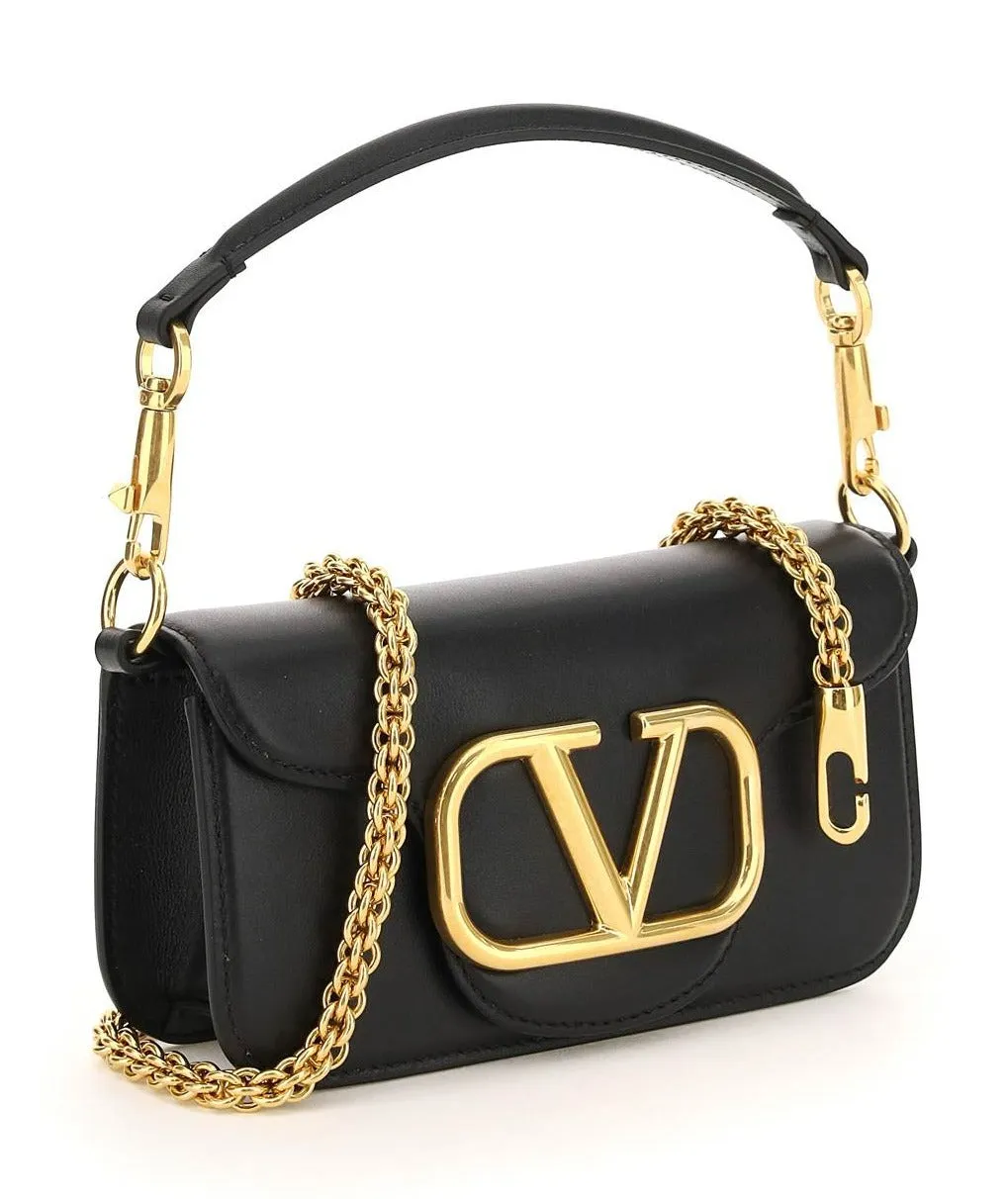 Valentino VLogo Plaque Chained Crossbody Bag