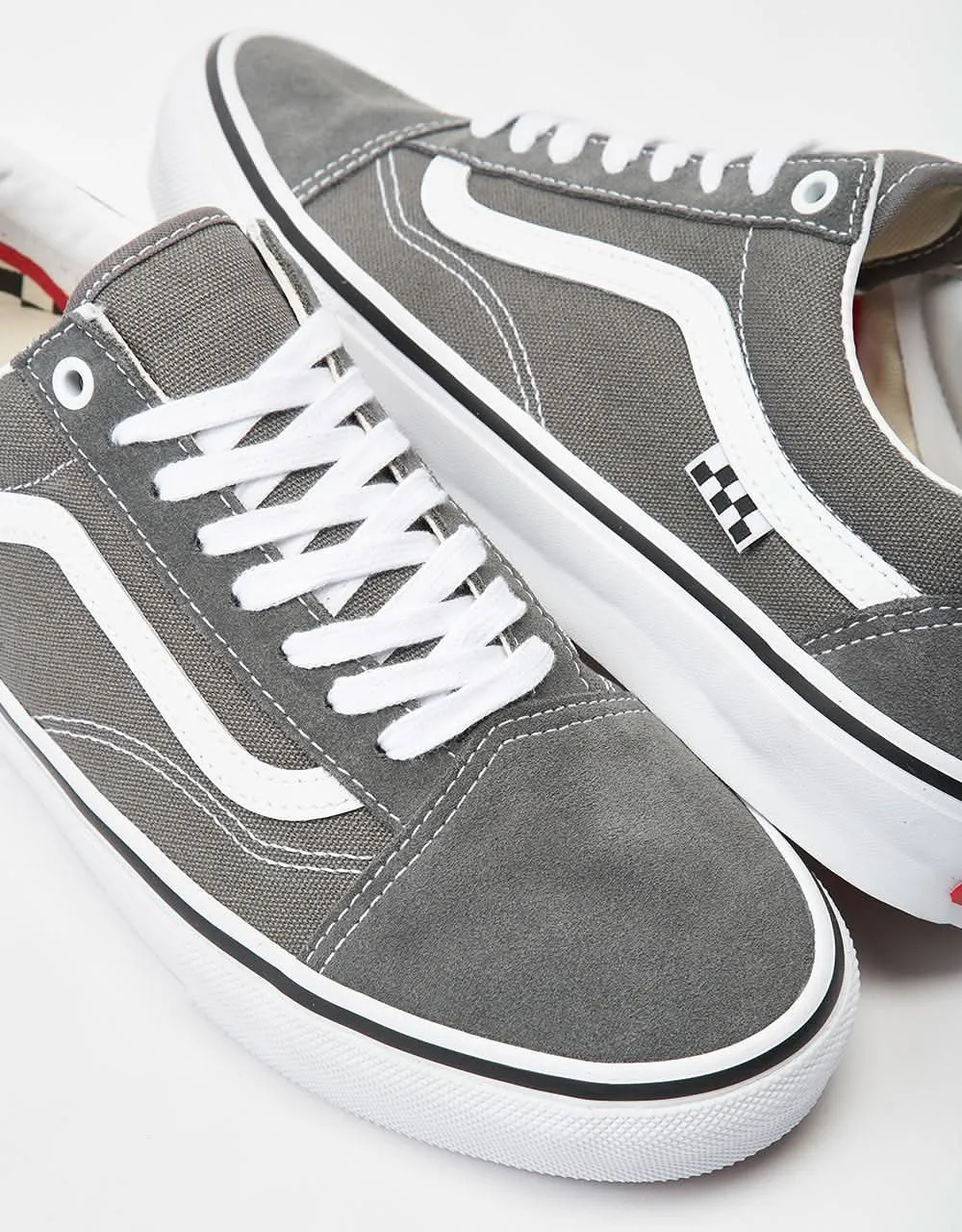 Vans Old Skool Skate Shoes - Pewter/White