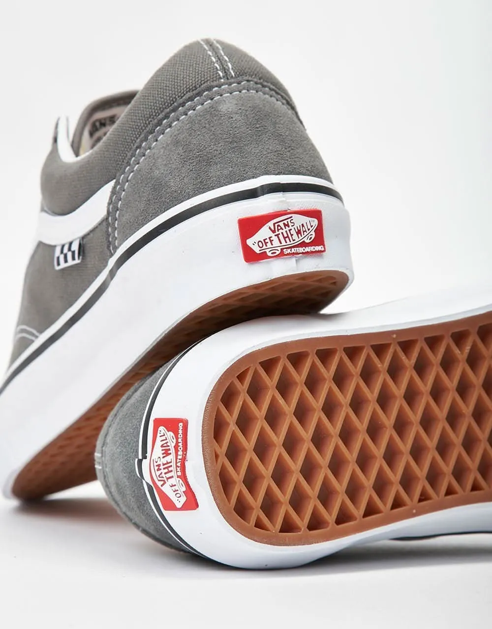 Vans Old Skool Skate Shoes - Pewter/White