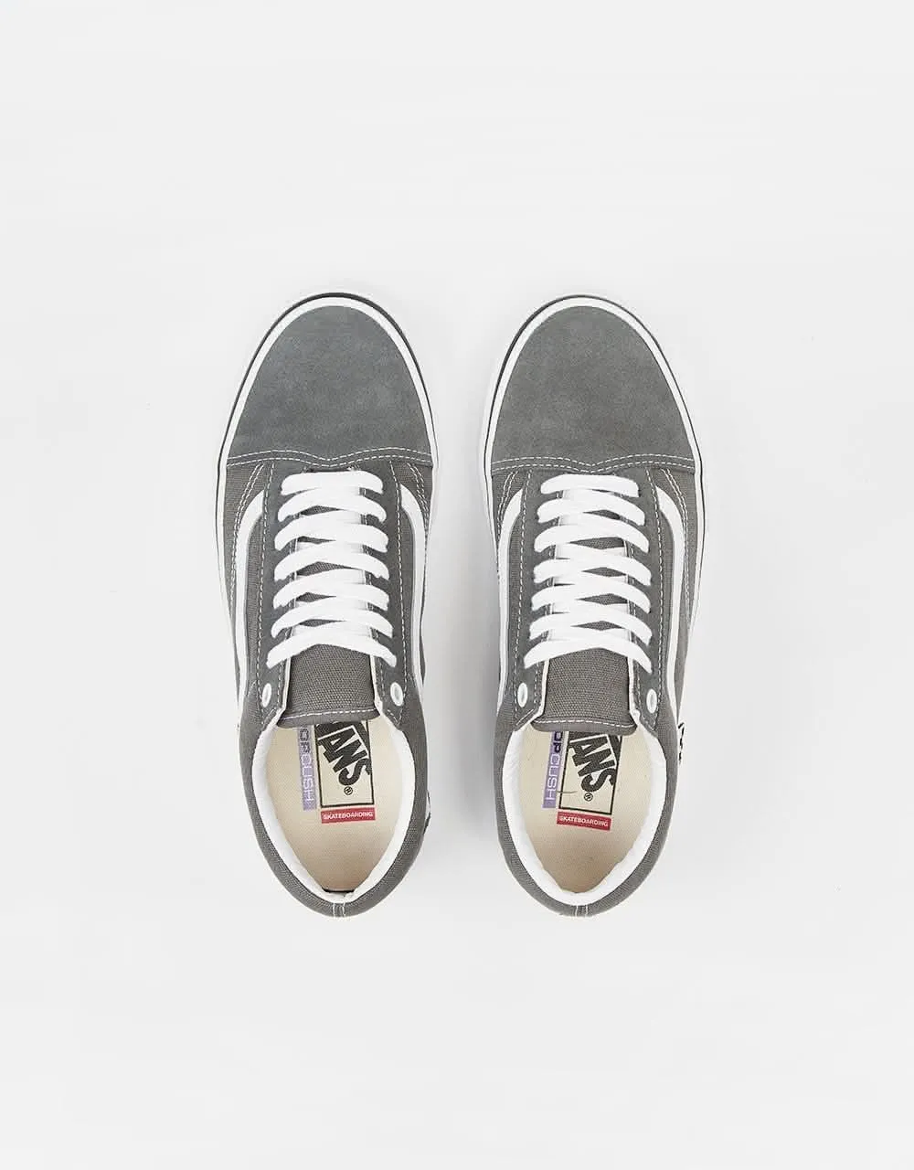 Vans Old Skool Skate Shoes - Pewter/White