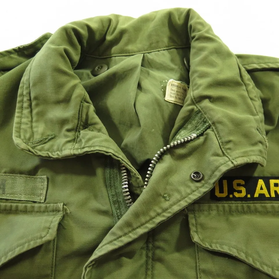 Vintage 60s M-65 Field Jacket Mens XS Military OG-107 Vietnam USN