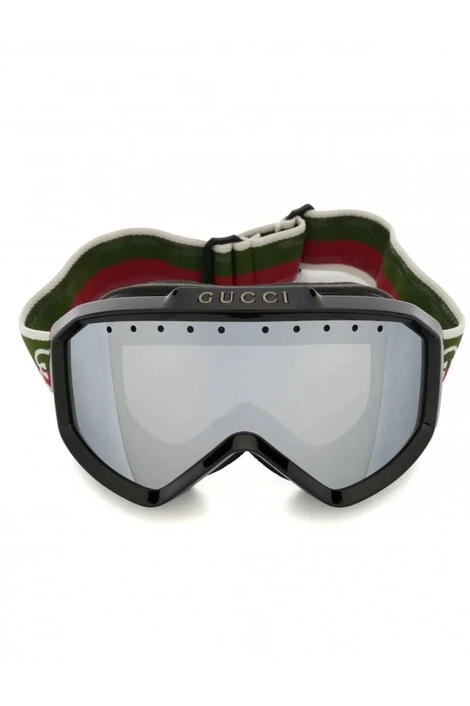 Webbing Strap Ski Goggles Black