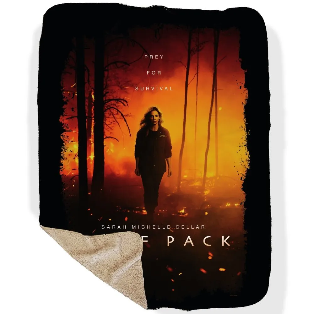 Wolf Pack Prey For Survival Tan Sherpa Blanket