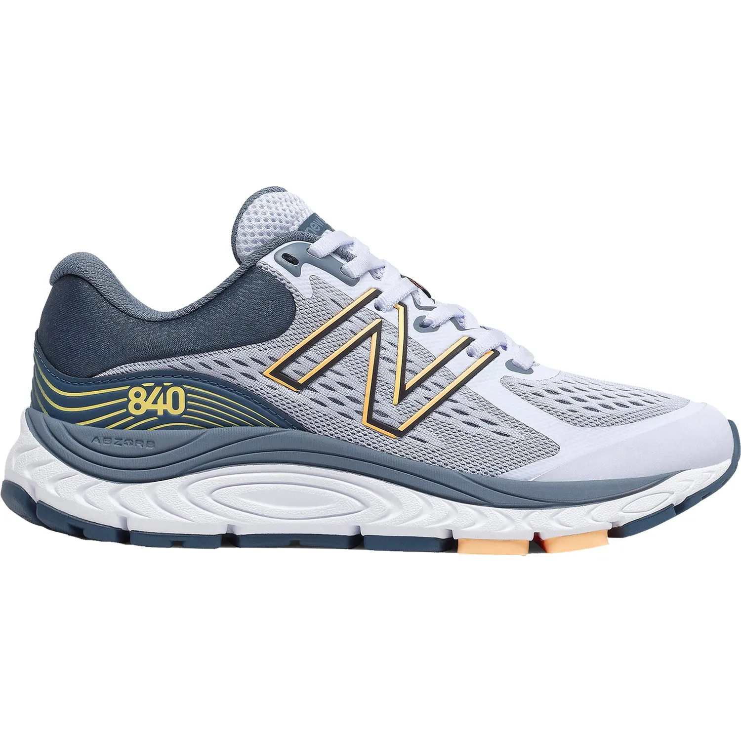 Women's New Balance W840LA5 Silent Grey/Light Mango Synthetic/Mesh