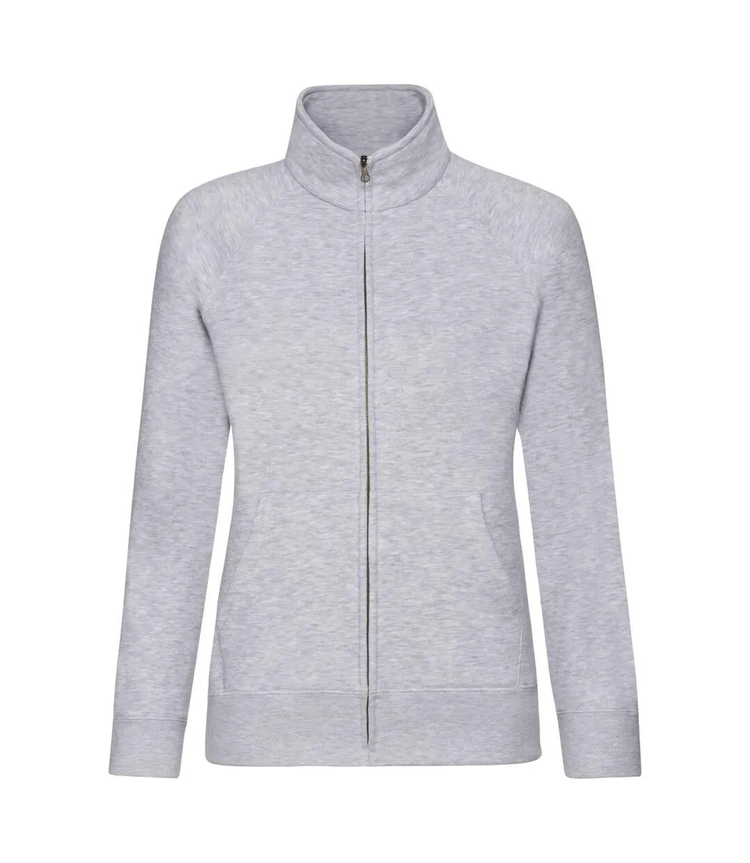 Womens/ladies premium lady fit jacket heather grey Fruit of the Loom