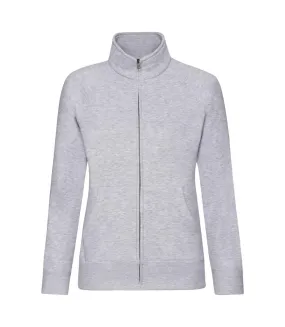 Womens/ladies premium lady fit jacket heather grey Fruit of the Loom