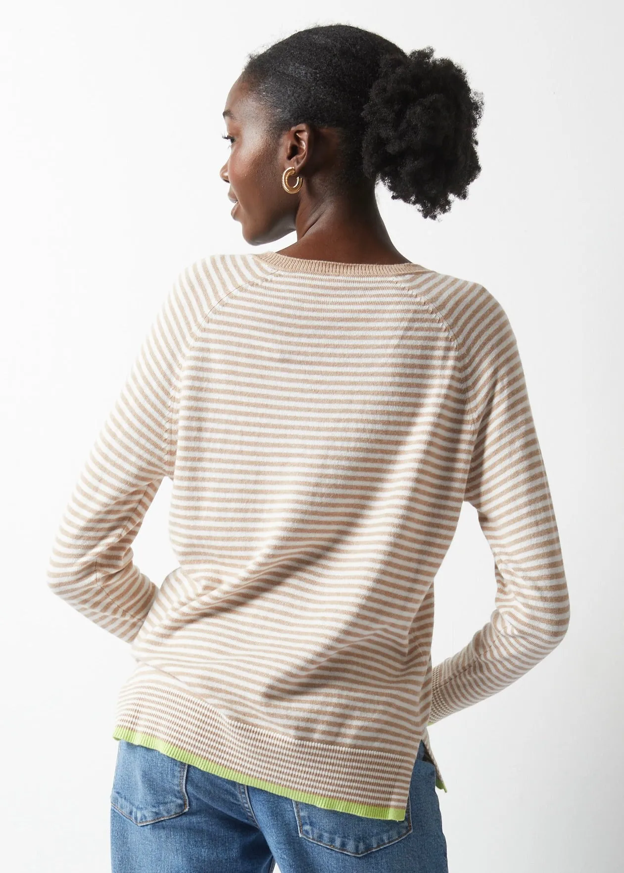 Zaket and Plover ZP6328U Essential Stripe V Sweater